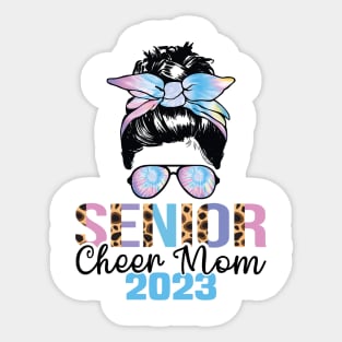 Messy Senior Class Of 2023 Cheer Mom leopad skin Sticker